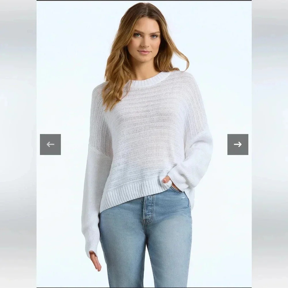 REVOLVE 525 AMERICA Aria Open Stitch Crewneck Sweater size medium